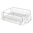 thumbnail image 1 of iDesign, Stainless Steel Sink Dish Drainer Rack with Tray Kitchen Drying Rack, Clear, 1 of 6