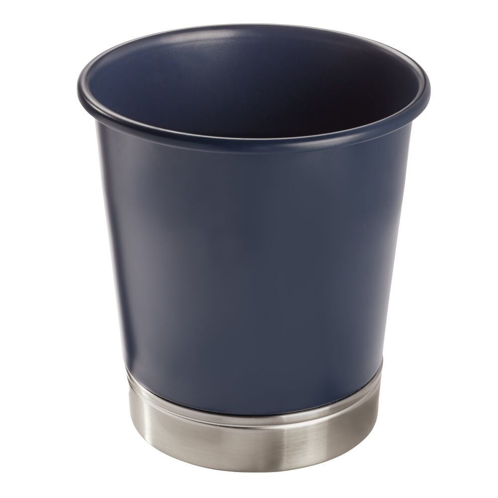 iDesign, Steel Bathroom and Home Waste Can, Navy Blue - Walmart.com