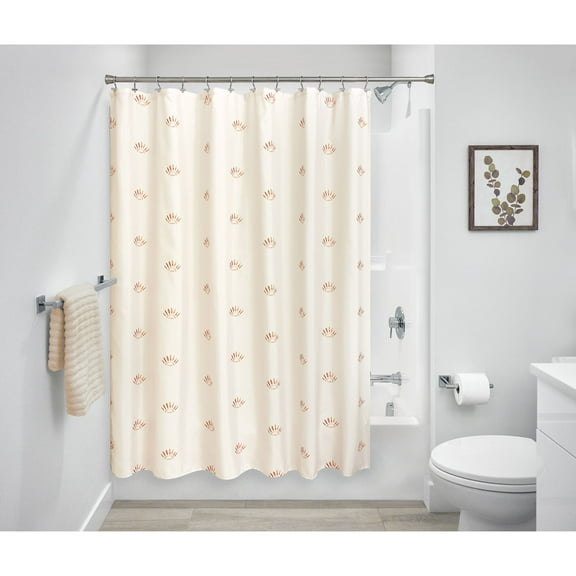 iDesign Sunrise Polyester Shower Curtain, 72" x 72", Sunrise Yellow