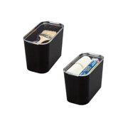 iDesign Tall Inner Storage Bin with Lid, Set of 2, The Wallspace Collection