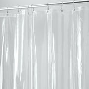 iDesign Vinyl Shower Curtain Liner with 12 Grommets and Weighted Magnets - 72" x 96" - Clear
