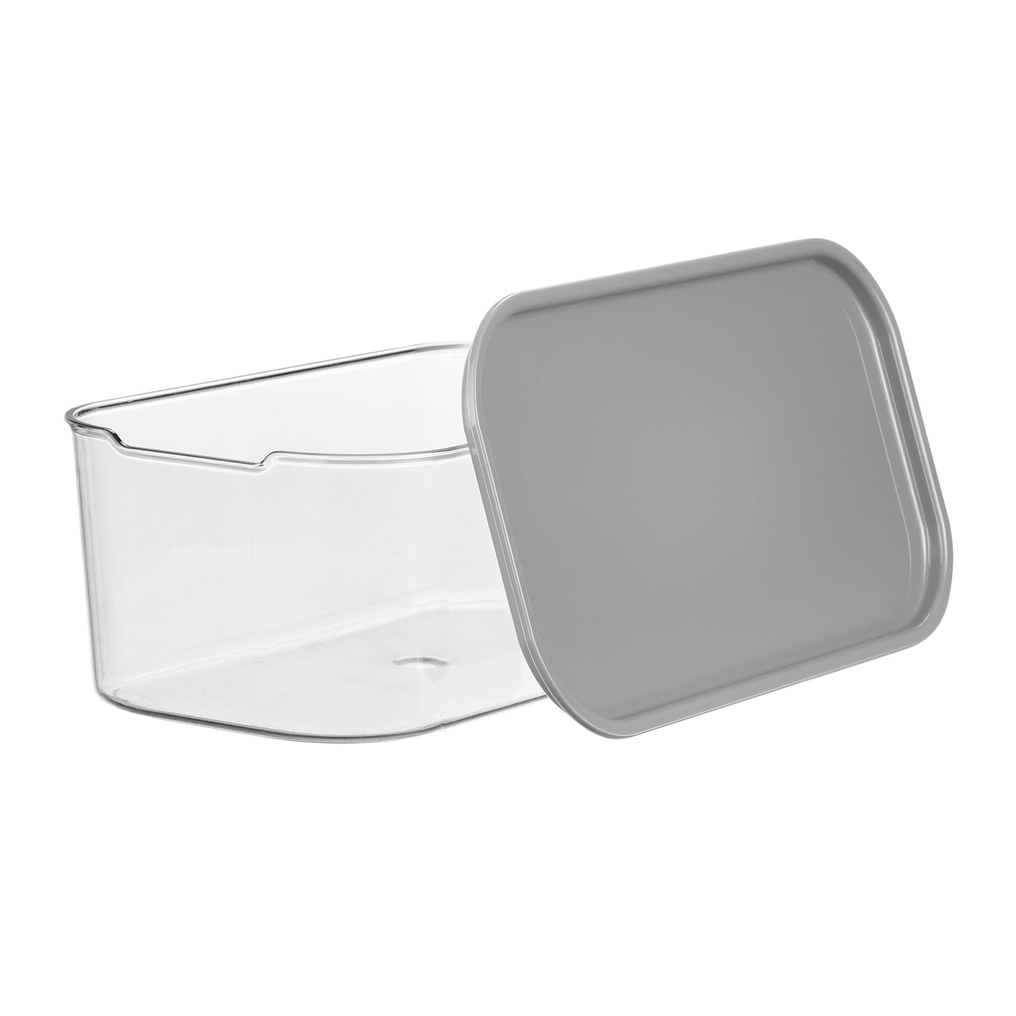 iDesign Wallspace Short Inner Bin with Lid - Storage Garage or Laundry Room - Clear - Made in USA