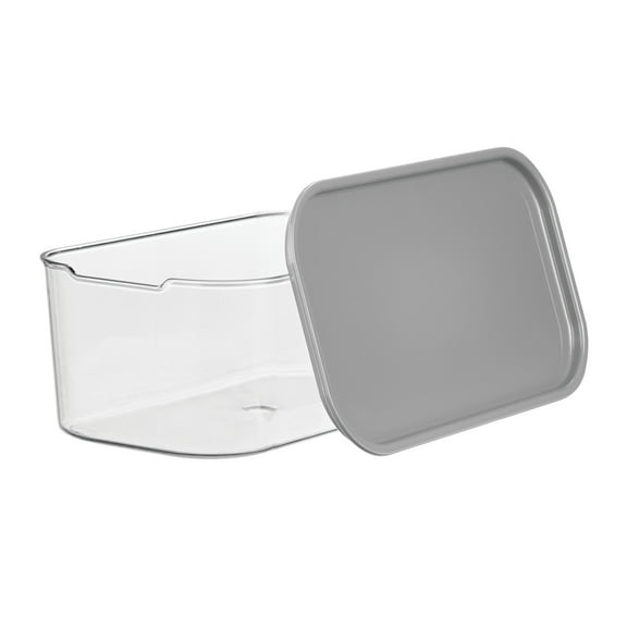 iDesign Wallspace Short Inner Bin with Lid - Storage Garage or Laundry Room - Clear - Made in USA