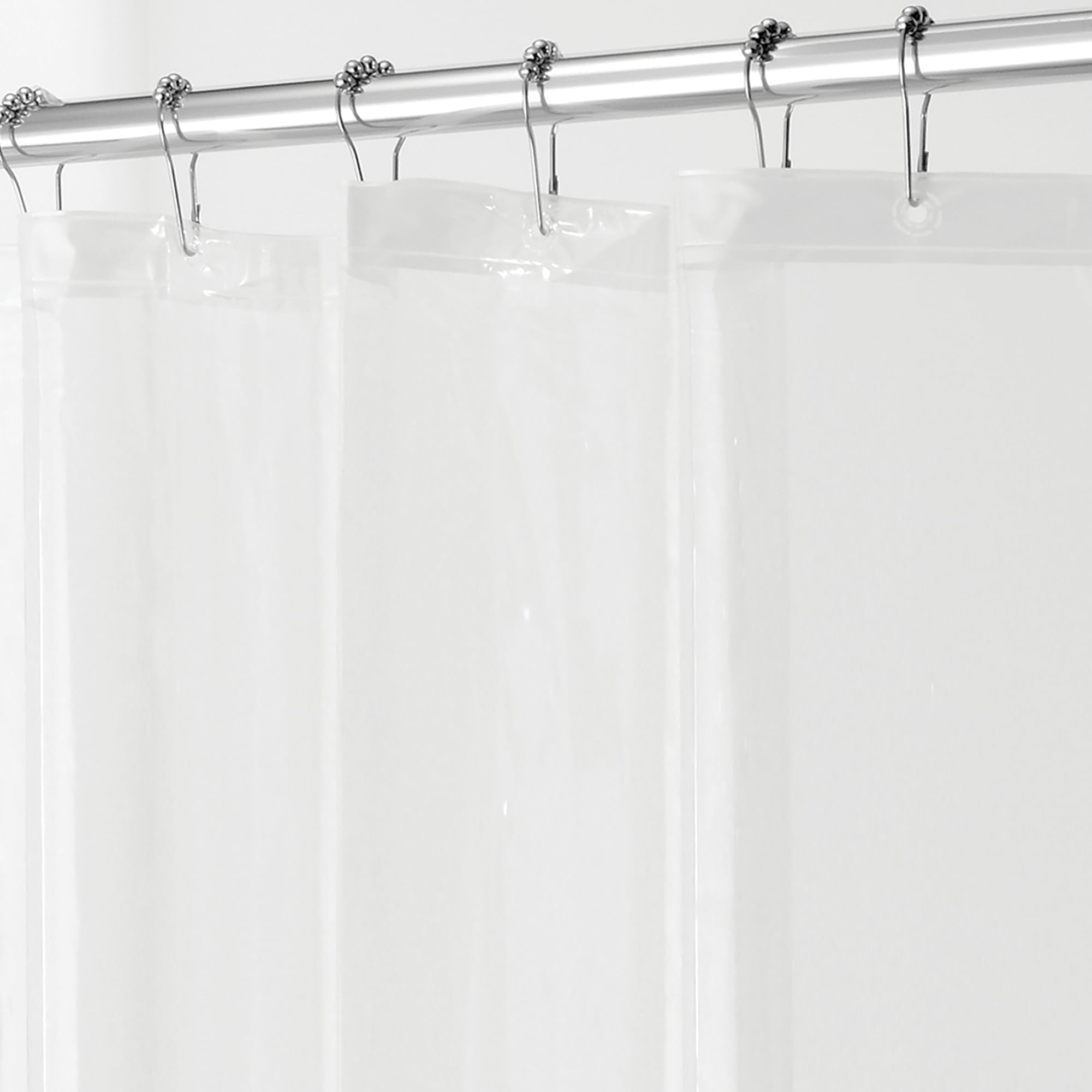 iDesign Waterproof PEVA Plastic Shower Curtain Liner for Use Alone or ...