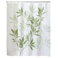 thumbnail image 1 of InterDesign Leaves Fabric Shower Curtain, Standard 72" x 72", Green, 1 of 5