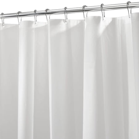iDesign PEVA Water-Resistant Stall Shower Curtain Liner - Reinforced Top Hem - 54" x 78" - Frost