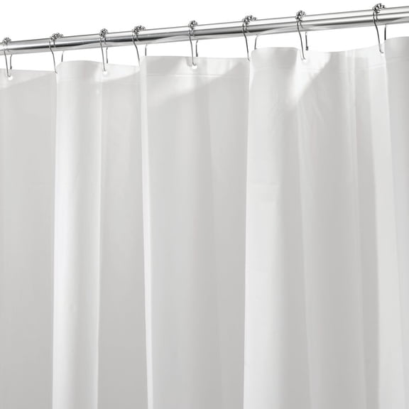 iDesign PEVA Water-Resistant Stall Shower Curtain Liner - Reinforced Top Hem - 54" x 78" - Frost