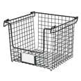 thumbnail image 1 of iDesign, Wire Stackable Storage Basket with Handles - 10" x 10" x 8", Matte Black, 1 of 6