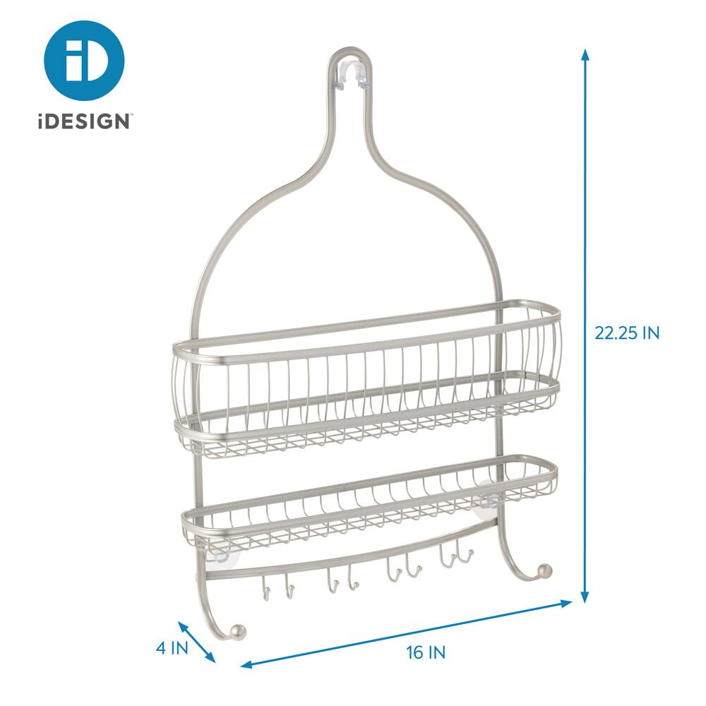 iDesign, York Lyra Jumbo Shower Caddy, Satin