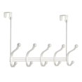 thumbnail image 1 of iDesign York Lyra Steel Wire Over-The-Door 10-Hook Storage Rack, Pearl White, 1 of 6