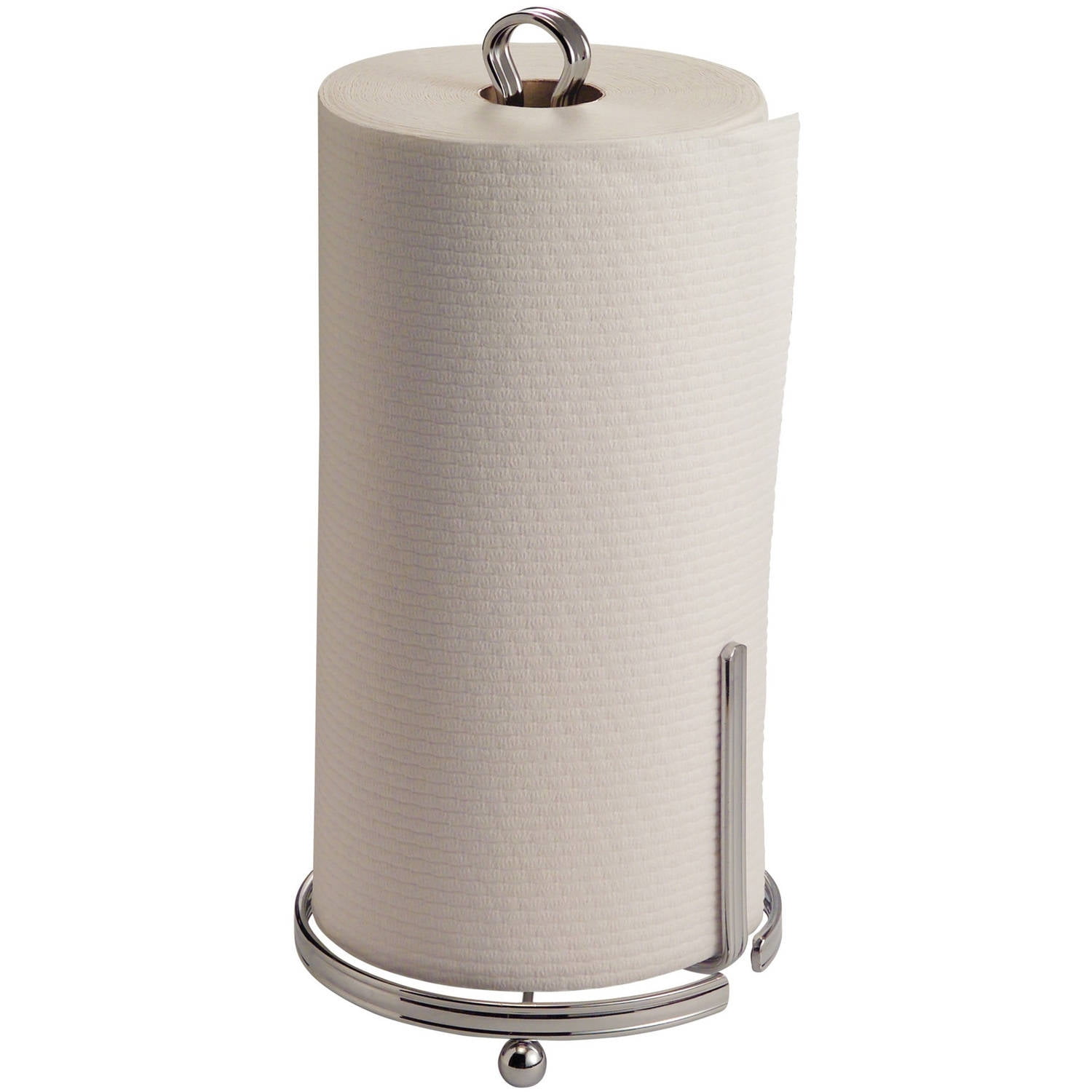 iDesign York Metal Free Standing Paper Towel Holder for Kitchen