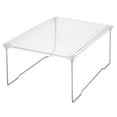 thumbnail image 1 of iDesignc Basic Stackable Bathroom Shelf Riser, Recycled Plastic, Clear, 1 of 6
