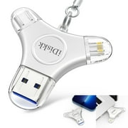 iDiskk MFI Certified Photo Stick 3in1 931GB Flash Drive for iPhone USB C iPad Pro Android for iPhone ,iPad Photo Storage Stick for PC,Mac,iMac