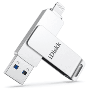 iDiskk MFi Certified Flash Drive 64GB Photo Stick for iPhone/iPad/MacBook/Laptops/ PC