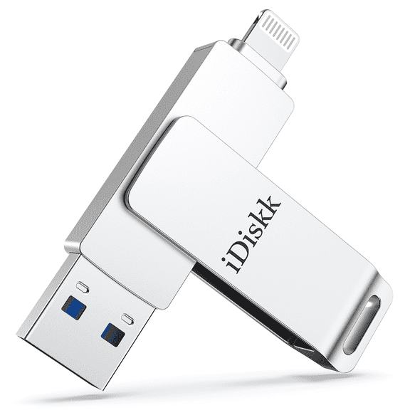 iDiskk MFi Certified Flash Drive 64GB Photo Stick for iPhone/iPad/MacBook/Laptops/ PC