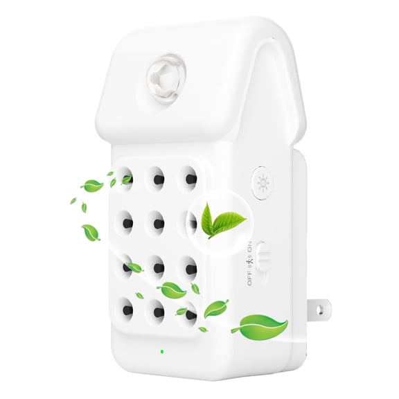 iDiskk Mini Plug-In Ionizer for Home, Negative Ionizer Fresher & Motion Sensor, Remove Smoke Smell for Home, Bathroom, Toilet, Pet Room 17db, 1-Pack White