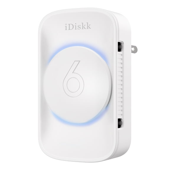 iDiskk Mini Plug-In Ionizer for Home, Negative Ionizer Fresher, Remove Smoke Smell for Home, Bathroom, Toilet, Pet Room 320 sq ft, 1-Pack White