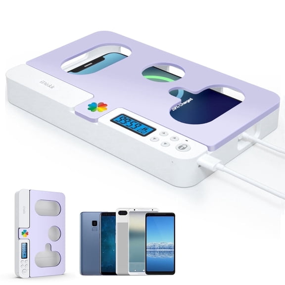 iDiskk Cell Phone Safes Lock Case with Timer Portable Self-Control Lockable Box to Help Focus Back,Prevent Mobilephone Addiction Compatible with iOS & Android 1-Pack Purple