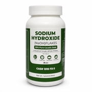 iDrain Sodium Hydroxide NaOH Flakes 99.68% Pure Caustic Soda Lye, Industrial Grade for Drain Cleaning, Degreasing, Water Treatment, Soap Making and Biodiesel, Resealable Container, 1 lb