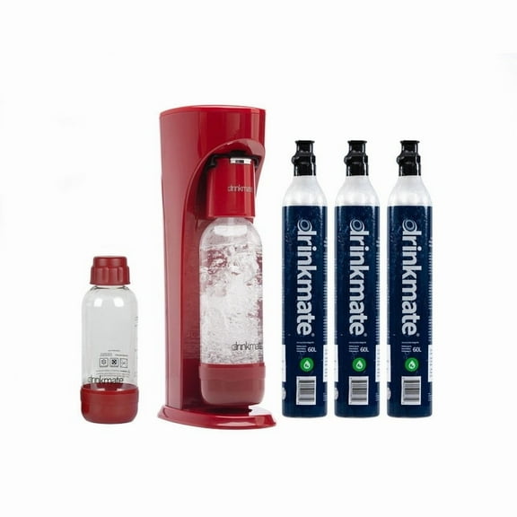 iDrinkproducts Inc. Drinkmate Ultimate Bundle,  Carbonates ANY drink - N/A Red