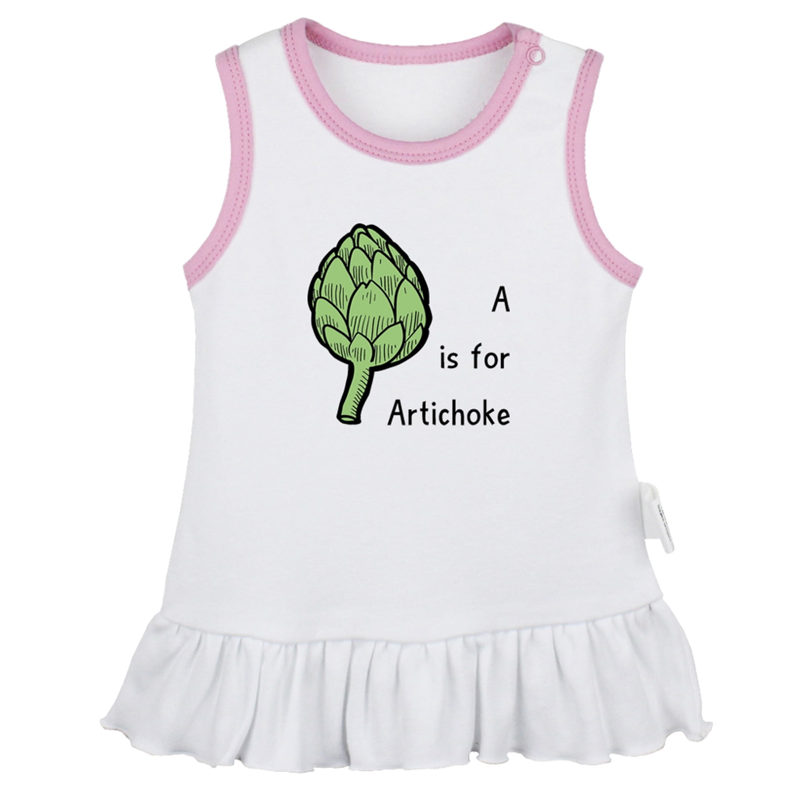 iDzn A is For Artichoke Funny Dresses For Baby, Newborn Babies Skirts