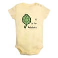thumbnail image 1 of iDzn A is For Artichoke Funny Rompers For Babies, Newborn Baby Unisex Bodysuits, Infant Jumpsuits, Toddler 0-12 Months Kids One-Piece Oufits (Yellow, 6-12 Months), 1 of 4