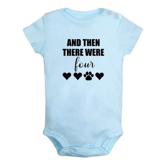 iDzn And Then There Were Four Funny Rompers For Babies, Newborn Baby Unisex Bodysuits, Infant Jumpsuits, Toddler 0-24 Months Kids One-Piece Oufits