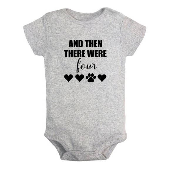 iDzn And Then There Were Four Funny Rompers For Babies, Newborn Baby Unisex Bodysuits, Infant Jumpsuits, Toddler 0-24 Months Kids One-Piece Oufits