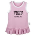 thumbnail image 1 of iDzn Answered Prayer Funny Dresses For Baby, Newborn Babies Skirts, Infant Princess Dress, 0-24M Kids Graphic Clothes (Pink Sleeveless Dresses, 12-18 Months), 1 of 4