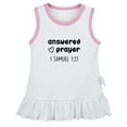 thumbnail image 1 of iDzn Answered Prayer Funny Dresses For Baby, Newborn Babies Skirts, Infant Princess Dress, 0-24M Kids Graphic Clothes (White Sleeveless Dresses, 6-12 Months), 1 of 4