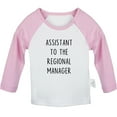 thumbnail image 1 of iDzn Assistant to the Assistant Regional Manager Funny T shirt For Baby, Newborn Babies T-shirts, Infant Tops, 0-24M Kids Graphic Tees Clothing (Long Pink Raglan T-shirt, 12-18 Months), 1 of 4