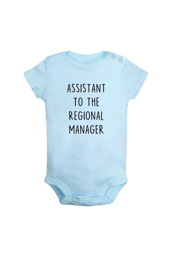Assistant to the Assistant Regional Manager Funny Rompers For Babies, Newborn Baby Unisex Bodysuits, Infant Jumpsuits, Toddler 0-12 Months Kids One-Piece Oufits (Blue, 18-24 Months)