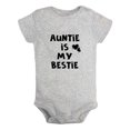 thumbnail image 1 of iDzn Auntie Is My Bestie Funny Rompers For Babies, Newborn Baby Unisex Bodysuits, Infant Jumpsuits, Toddler 0-24 Months Kids One-Piece Oufits, 1 of 4
