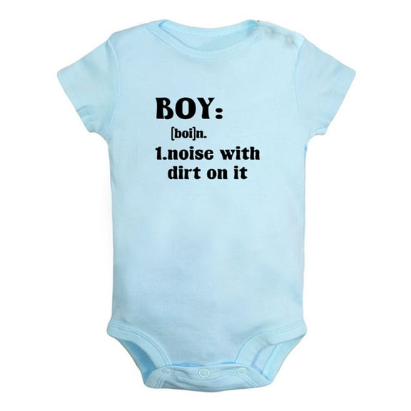 iDzn BOY DEFINITION A NOISE WITH DIRT ON IT Funny Rompers For Babies, Newborn Baby Unisex Bodysuits, Infant Jumpsuits, Toddler 0-24 Months Kids One-Piece Oufits