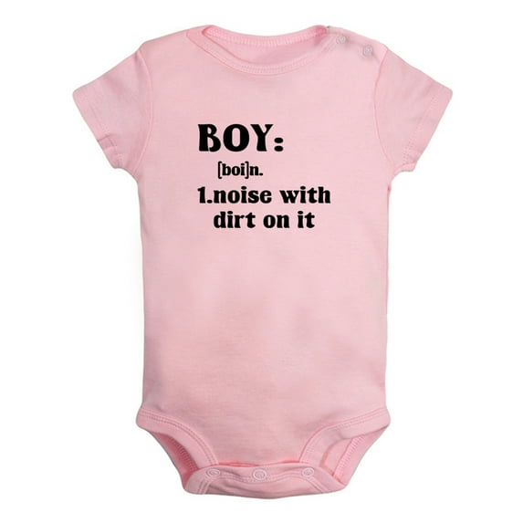 iDzn BOY DEFINITION A NOISE WITH DIRT ON IT Funny Rompers For Babies, Newborn Baby Unisex Bodysuits, Infant Jumpsuits, Toddler 0-24 Months Kids One-Piece Oufits