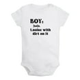 thumbnail image 1 of iDzn BOY DEFINITION A NOISE WITH DIRT ON IT Funny Rompers For Babies, Newborn Baby Unisex Bodysuits, Infant Jumpsuits, Toddler 0-24 Months Kids One-Piece Oufits, 1 of 5
