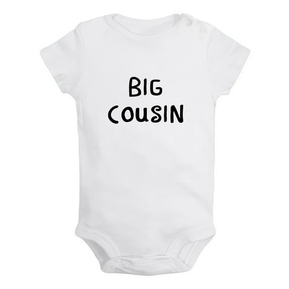 iDzn Big Cousin Funny Rompers For Babies, Newborn Baby Unisex Bodysuits, Infant Jumpsuits, Toddler 0-24 Months Kids One-Piece Oufits