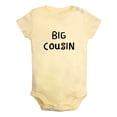 thumbnail image 1 of iDzn Big Cousin Funny Rompers For Babies, Newborn Baby Unisex Bodysuits, Infant Jumpsuits, Toddler 0-24 Months Kids One-Piece Oufits, 1 of 5