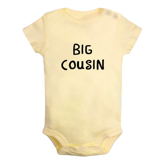 iDzn Big Cousin Funny Rompers For Babies, Newborn Baby Unisex Bodysuits, Infant Jumpsuits, Toddler 0-24 Months Kids One-Piece Oufits