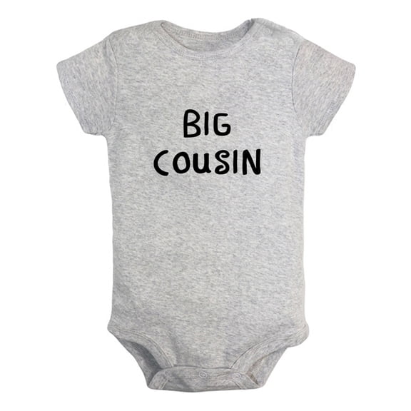 iDzn Big Cousin Funny Rompers For Babies, Newborn Baby Unisex Bodysuits, Infant Jumpsuits, Toddler 0-24 Months Kids One-Piece Oufits