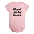 thumbnail image 1 of iDzn Blessed By God Spoiled By Grandma Funny Rompers For Babies, Newborn Baby Unisex Bodysuits, Infant Jumpsuits, Toddler 0-24 Months Kids One-Piece Oufits, 1 of 4