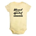 thumbnail image 1 of iDzn Blessed By God Spoiled By Grandma Funny Rompers For Babies, Newborn Baby Unisex Bodysuits, Infant Jumpsuits, Toddler 0-24 Months Kids One-Piece Oufits, 1 of 5