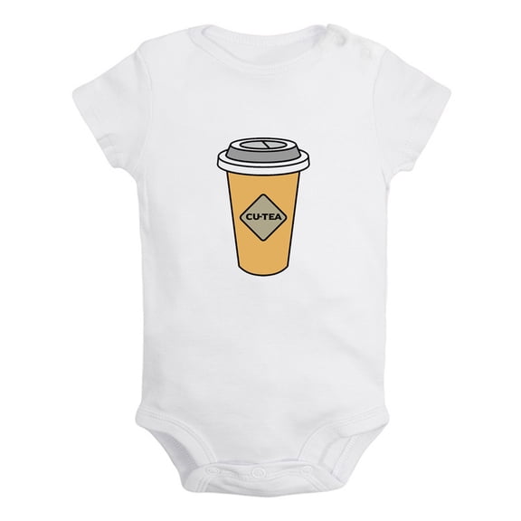 iDzn Bubble Tea Funny Rompers For Babies, Newborn Baby Unisex Bodysuits, Infant Jumpsuits, Toddler 0-24 Months Kids One-Piece Oufits