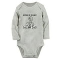 thumbnail image 1 of iDzn Buying Or Selling Call My Dad Funny Rompers, Newborn Baby Unisex Bodysuits, Infant Jumpsuits, Toddler Kids Long Sleeve Oufits (Gray, 0-6 Months), 1 of 4
