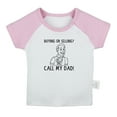 thumbnail image 1 of iDzn Buying Or Selling Call My Dad Funny T shirt For Baby, Newborn Babies T-shirts, Infant Tops, 0-24M Kids Graphic Tees Clothing (Short Pink Raglan T-shirt, 12-18 Months), 1 of 4
