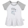 thumbnail image 1 of iDzn Catch Ya Later Fishing Funny Pattern Dresses For Baby, Newborn Babies Skirts, Infant Princess Dress, 0-24M Kids Graphic Clothes (Gray Raglan Dresses, 0-6 Months), 1 of 4