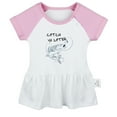 thumbnail image 1 of iDzn Catch Ya Later Fishing Funny Pattern Dresses For Baby, Newborn Babies Skirts, Infant Princess Dress, 0-24M Kids Graphic Clothes (Pink Raglan Dresses, 0-6 Months), 1 of 5