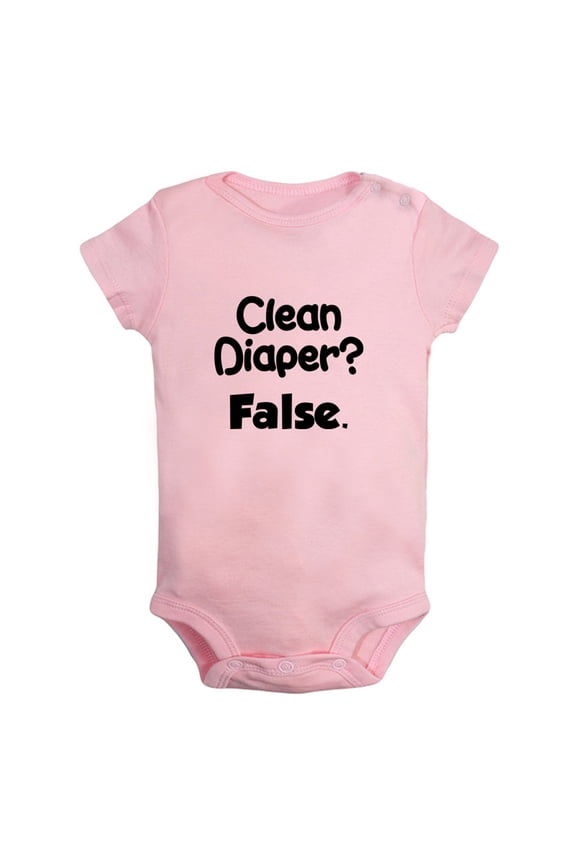 Clean Diaper False Funny Rompers For Babies, Newborn Baby Unisex Bodysuits, Infant Jumpsuits, Toddler 0-24 Months Kids One-Piece Oufits