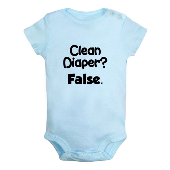 iDzn Clean Diaper False Funny Rompers For Babies, Newborn Baby Unisex Bodysuits, Infant Jumpsuits, Toddler 0-24 Months Kids One-Piece Oufits
