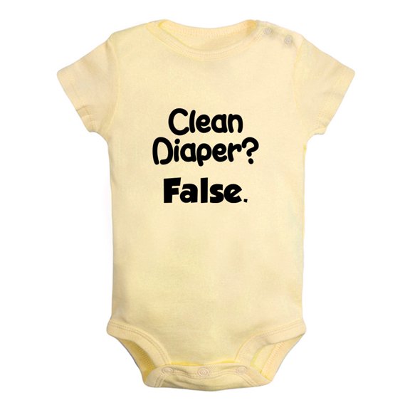 iDzn Clean Diaper False Funny Rompers For Babies, Newborn Baby Unisex Bodysuits, Infant Jumpsuits, Toddler 0-24 Months Kids One-Piece Oufits